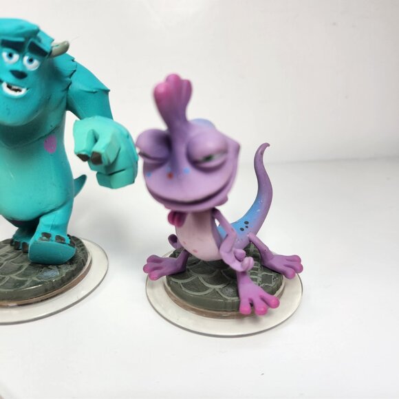 Disney Infinity Monsters Inc. Lot Mike Sulley Randall Crystal Power Disk Cards - Picture 4 of 9